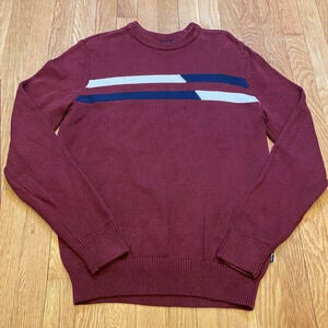 Ben Sherman All Cotton Red Long Sleeve Crew Neck Pullover Sweater Mens Medium